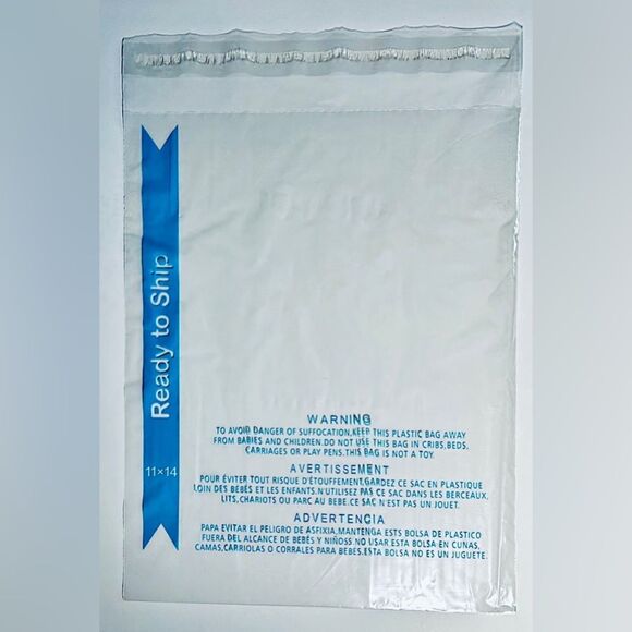 11x14 Clear Shipping sealable Poly Bags w/ Suffocation Warning  100ct - Picture 1 of 4